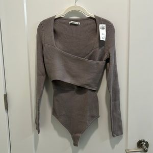 Abercrombie NWT wrap sweater bodysuit